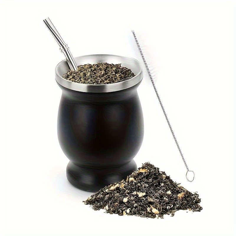 1Set Double-Wall Stainless Tea - Stainless Steel Straw ulasan dan harga