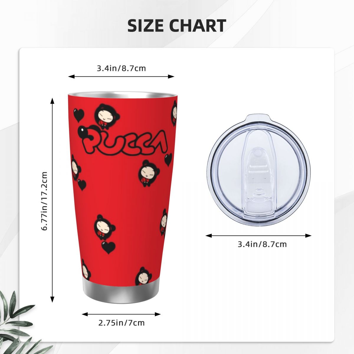 Cute Cartoon Pucca 20oz Stainl - Stainless Steel Straw ulasan dan harga