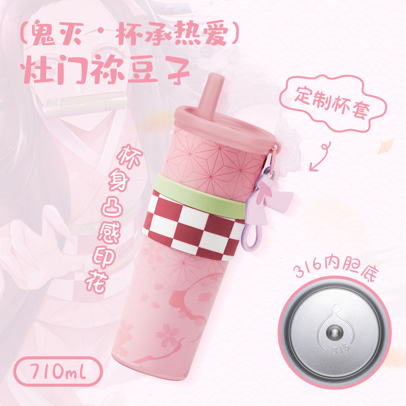 Hot Anime Demon Slayer Vacuum  - Stainless Steel Straw ulasan dan harga